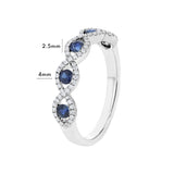 Diamond & Sapphire Intertwined Ring