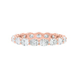 East to West Oval Shaped Diamond Eternity Band