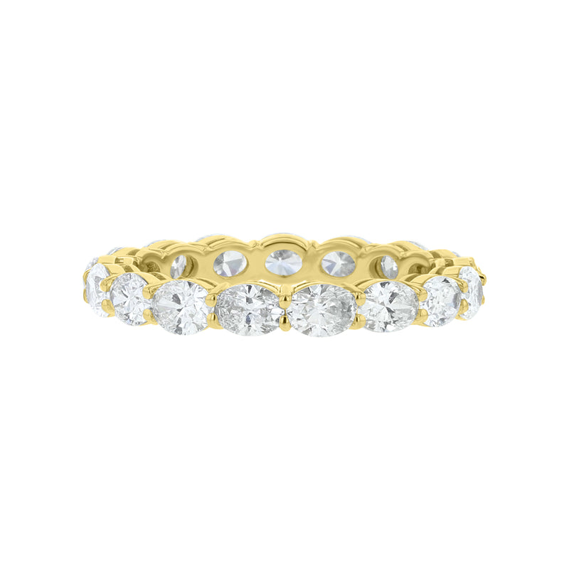 East to West Oval Shaped Diamond Eternity Band