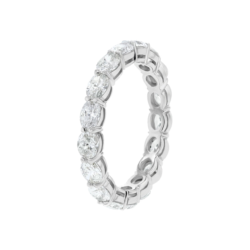 East to West Oval Shaped Diamond Eternity Band