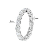 East to West Oval Shaped Diamond Eternity Band