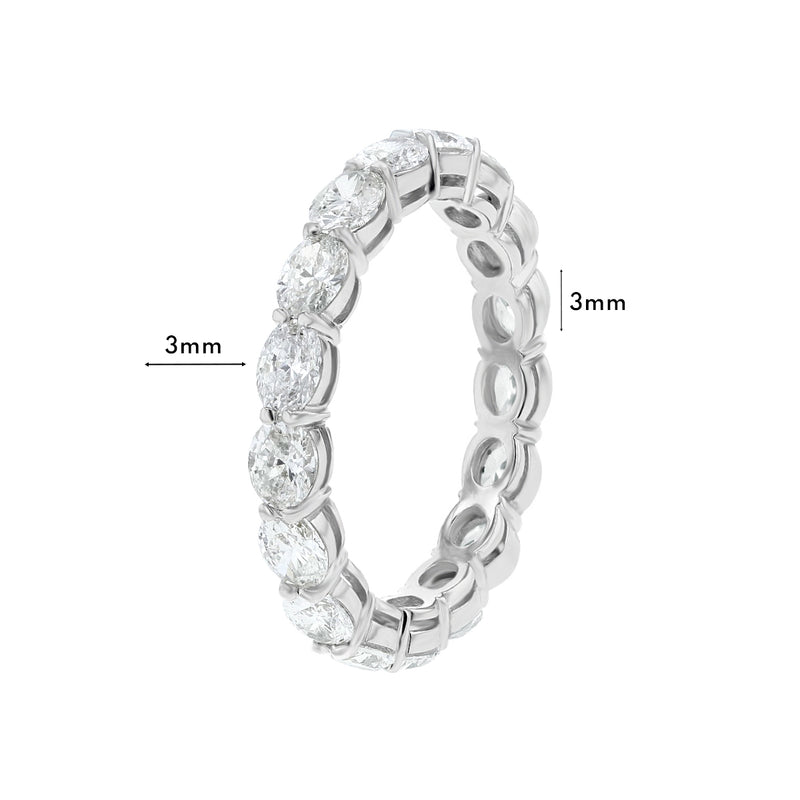 East to West Oval Shaped Diamond Eternity Band