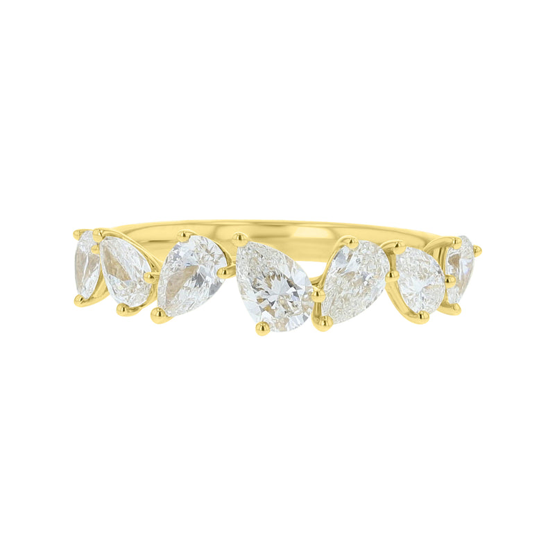 Scattered Pear Shape Diamond Ring