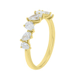 Scattered Pear Shape Diamond Ring