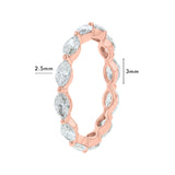 East to West Marquise Eternity Ring