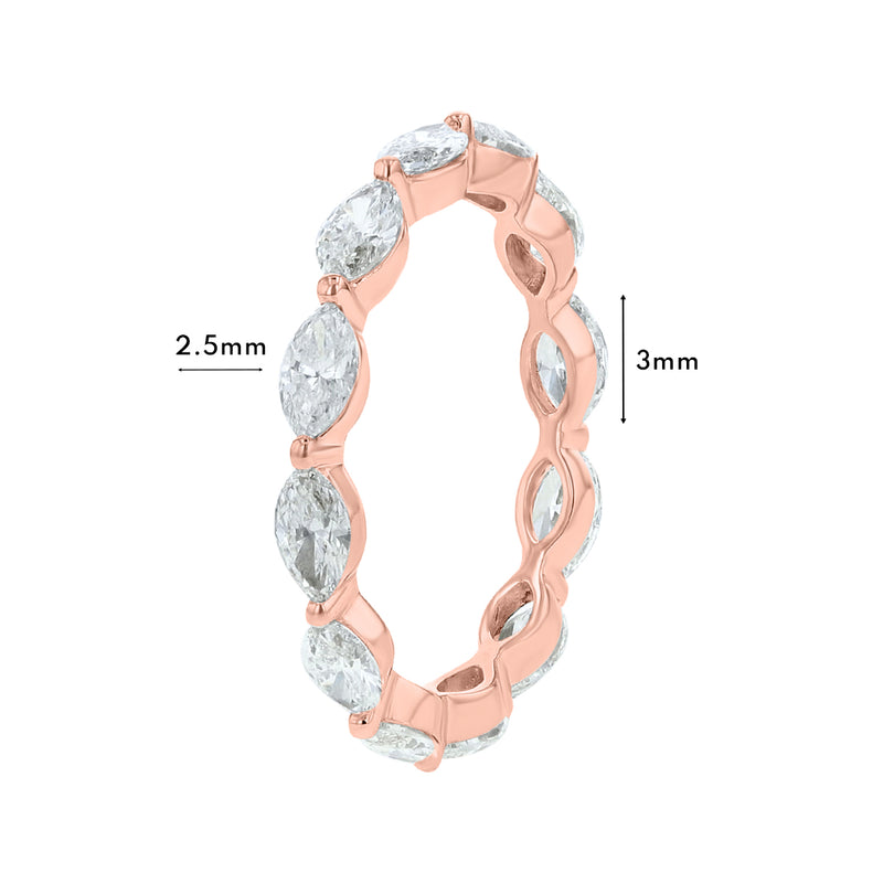 East to West Marquise Eternity Ring