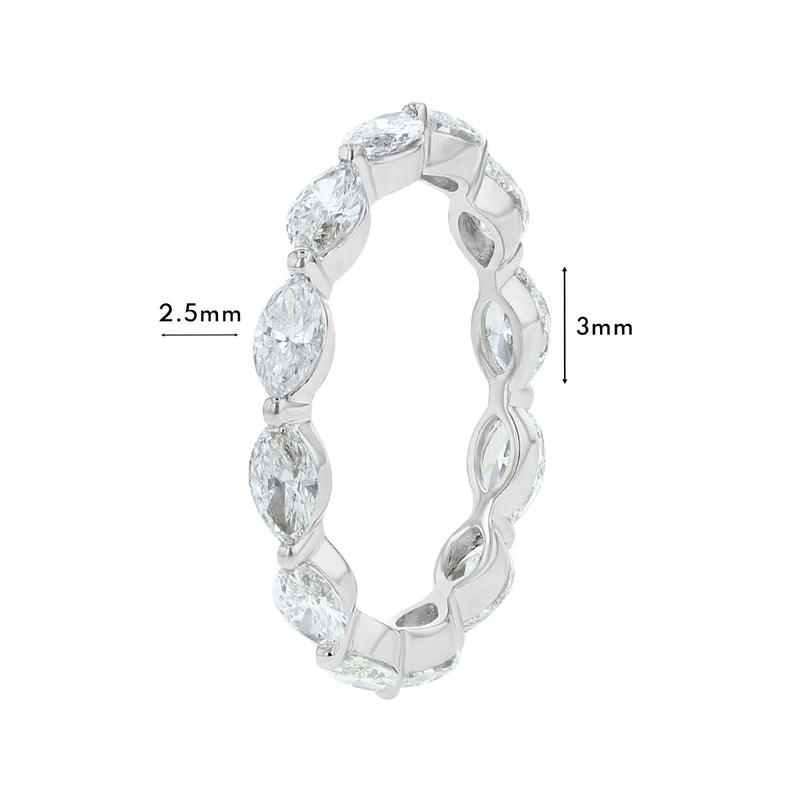 East to West Marquise Eternity Ring