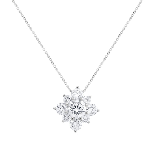 LAB GROWN Diamond Cluster Pendant