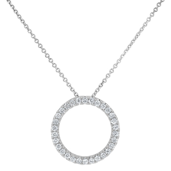 Open Circle Diamond Pendant - R&R Jewelers 