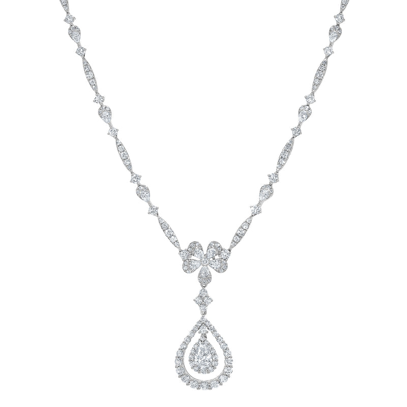 Diamond Tear Drop Necklace - R&R Jewelers 
