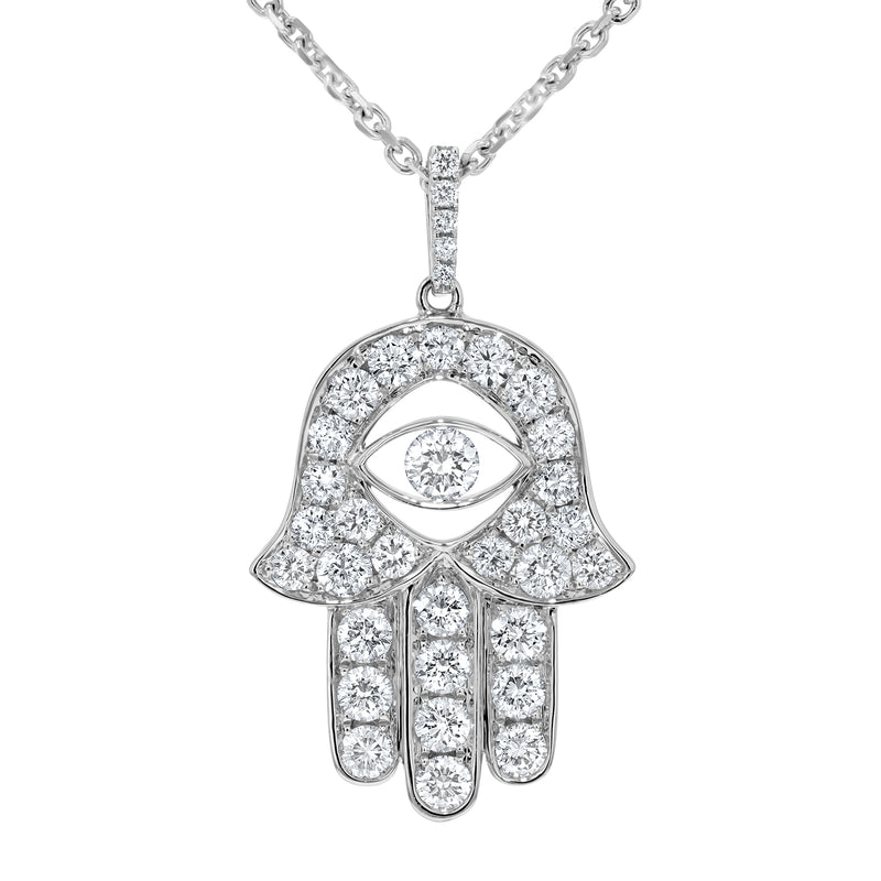 Diamond Hamsa Pendant - R&R Jewelers 