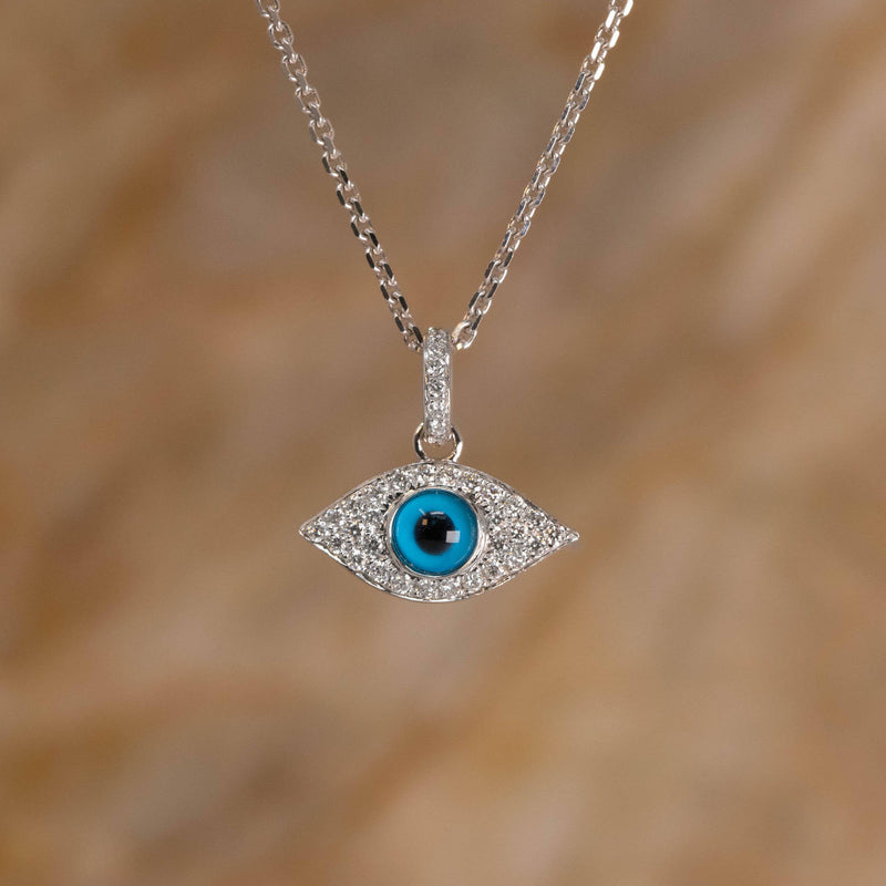 Evil Eye Diamond Pendant - R&R Jewelers 