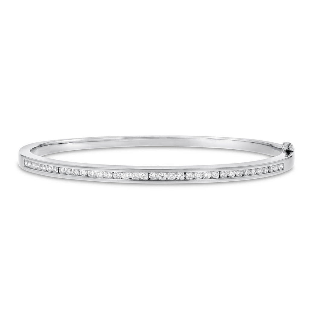 Channel Set Diamond Bangle