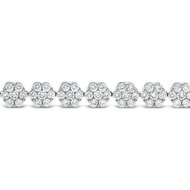 Diamond Flower Cluster Bracelet - R&R Jewelers 