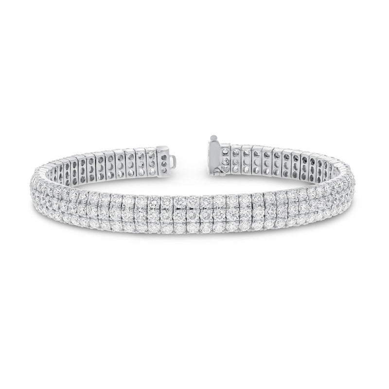 Three Row Diamond Bracelet - R&R Jewelers 