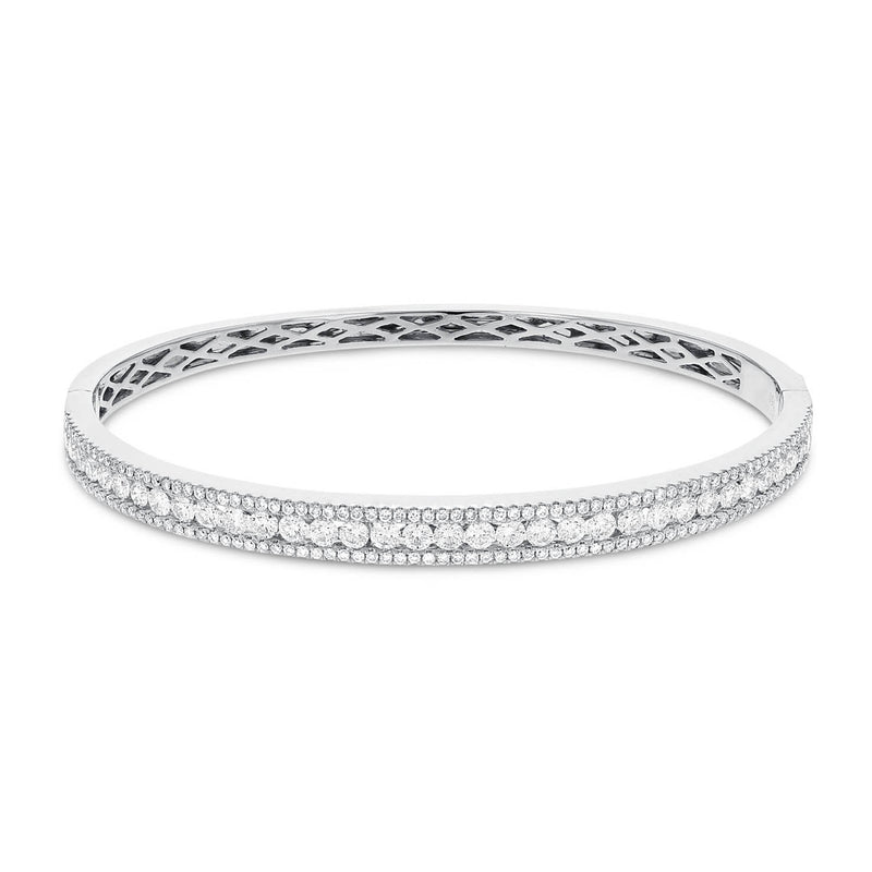 Round Diamond Bangle Bracelet - R&R Jewelers 