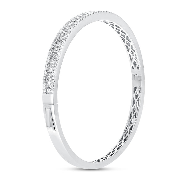 Round Diamond Bangle Bracelet - R&R Jewelers 