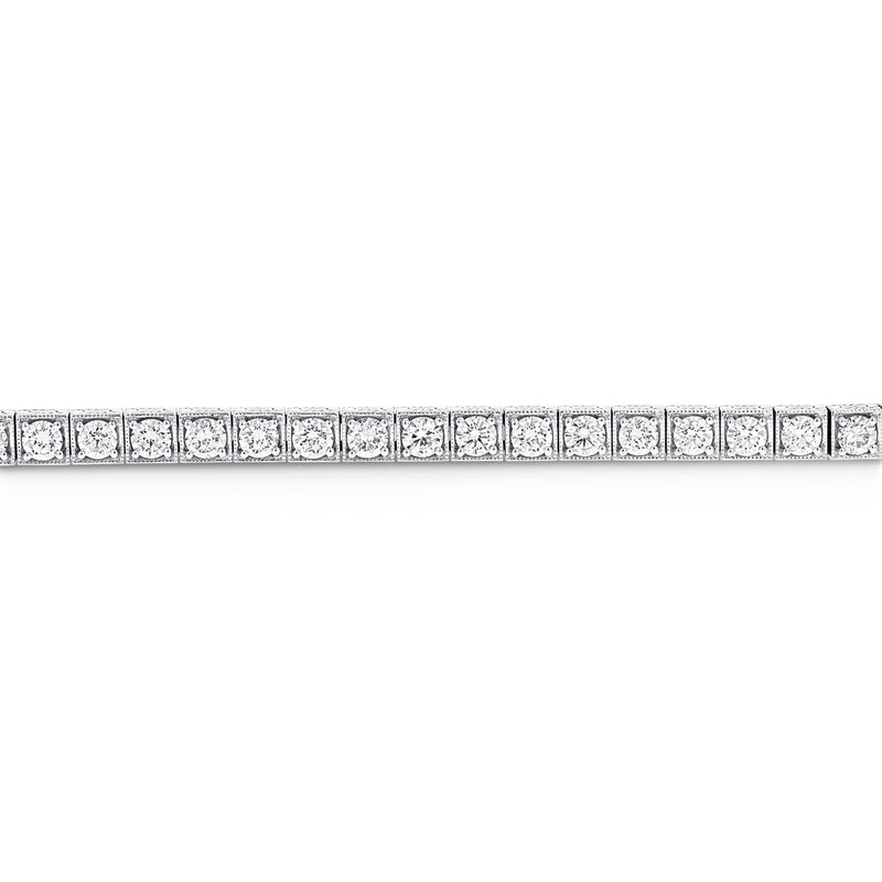 Round Brilliant Diamond Tennis Bracelet 8.09 Carats - R&R Jewelers 