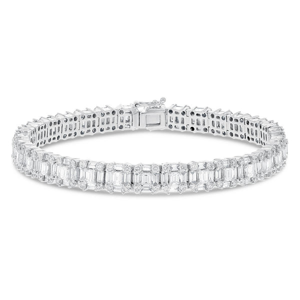 Illusion Set Diamond Tennis Bracelet - R&R Jewelers 