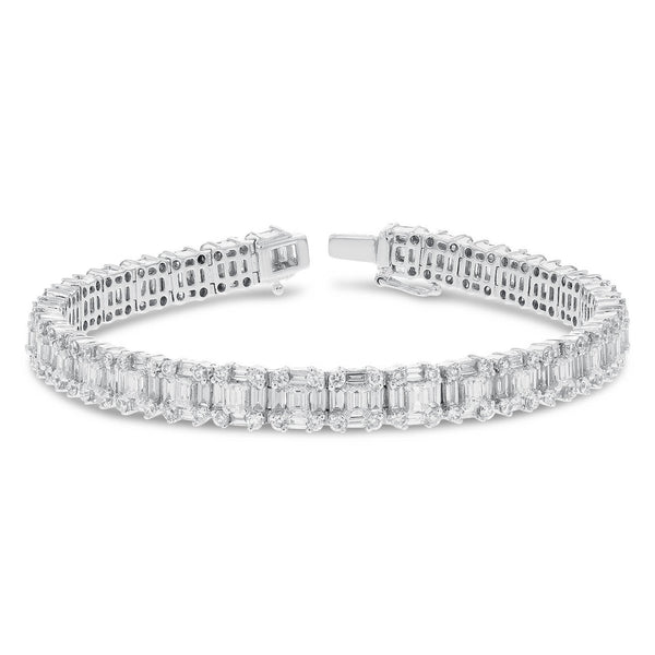 Illusion Set Diamond Tennis Bracelet - R&R Jewelers 