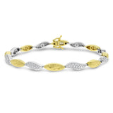 Hammered Link Diamond Bracelet, 1.23 Carats - R&R Jewelers 