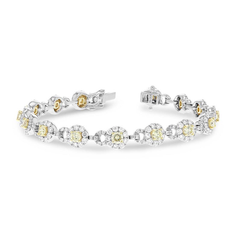 Yellow Diamond Link Bracelet - R&R Jewelers 