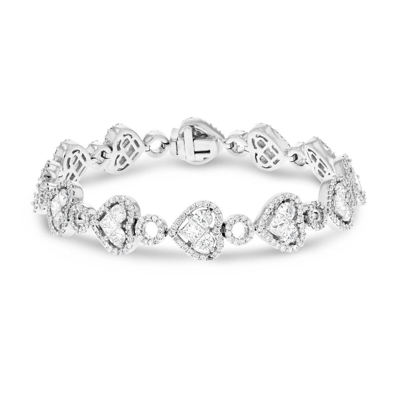 Diamond Heart Bracelet - R&R Jewelers 