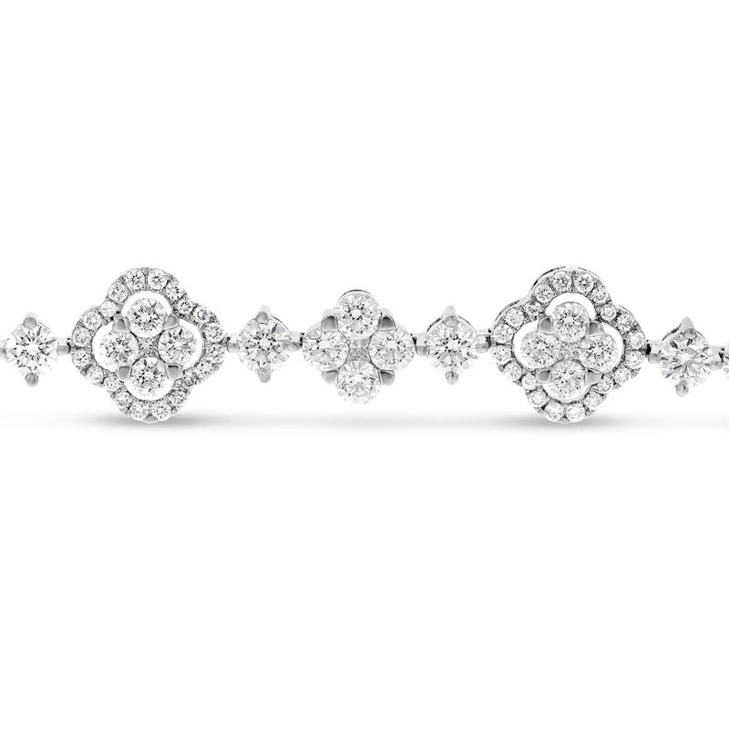 18K White Gold Diamond Bracelet, 7.93 Carats - R&R Jewelers 