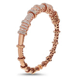 Round Brilliant Pavé Cuff Bangle, 1.65 Carats - R&R Jewelers 