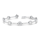 Diamond Station Link Bracelet - R&R Jewelers 