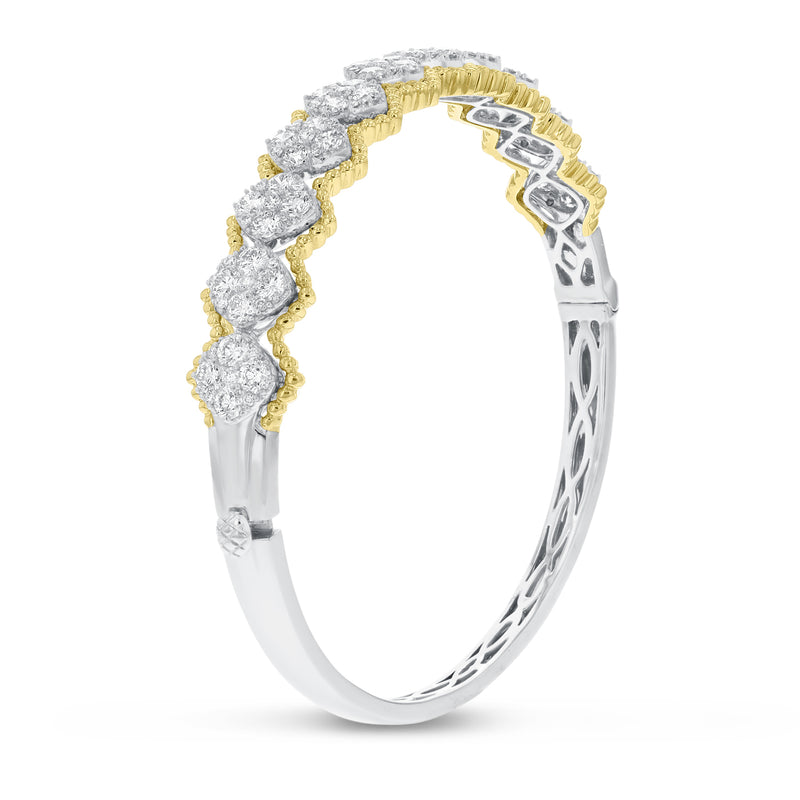 Diamond Cluster Bangle - R&R Jewelers 