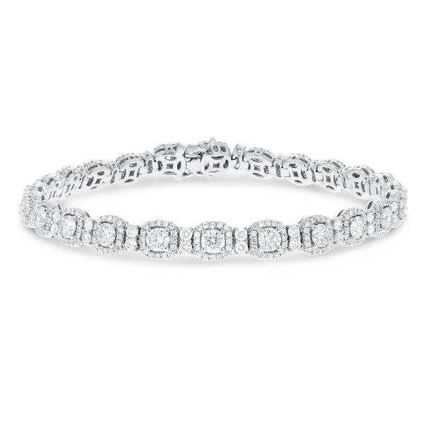 Diamond Halo Bracelet - R&R Jewelers 