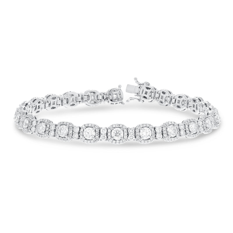 Diamond Halo Bracelet - R&R Jewelers 
