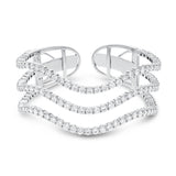 18K White Gold Diamond Bangle, 10.40 Carats - R&R Jewelers 