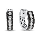 Black Diamond Huggie Earrings - R&R Jewelers 
