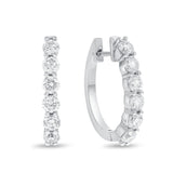 Shared Prong Diamond Huggie Earrings - R&R Jewelers 