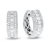Princess Cut Diamond Huggie Earrings - R&R Jewelers 