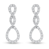 18K White Gold Diamond Earrings, 2.42 Carats - R&R Jewelers 
