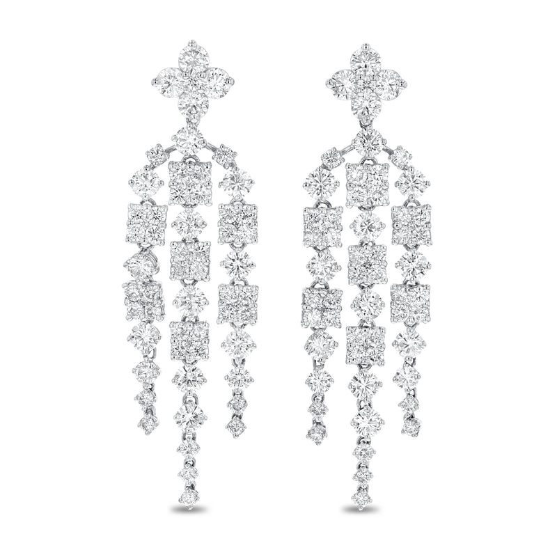 Diamond Chandelier Earrings - R&R Jewelers 