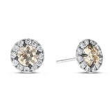 Champagne Diamond Stud Earrings - R&R Jewelers 