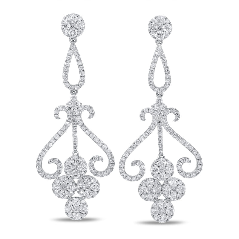 Diamond Chandelier Earrings - R&R Jewelers 