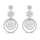 Diamond Circle Drop Earrings - R&R Jewelers 