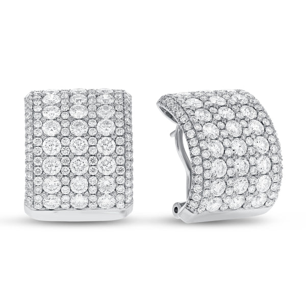 18K White Gold Diamond Earrings, 6.18 Carats - R&R Jewelers 