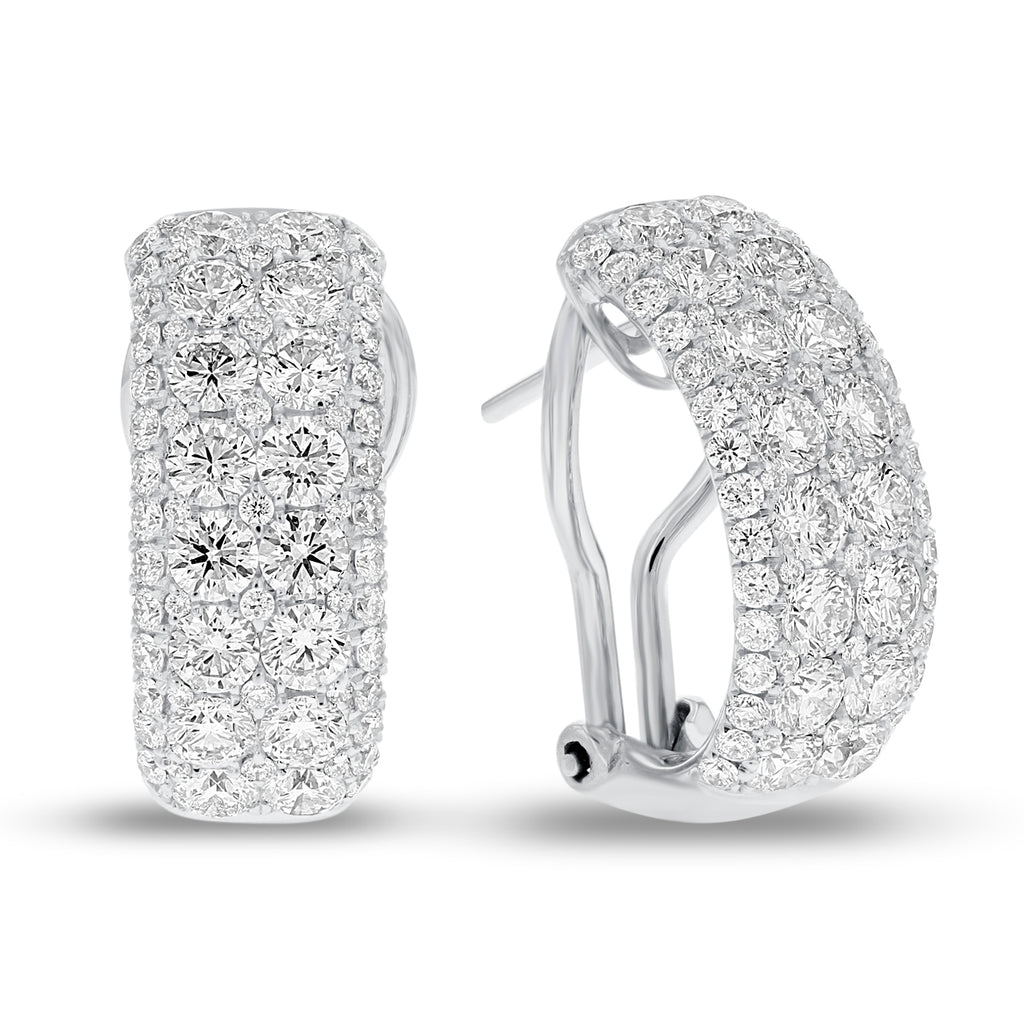 Illusion Set Diamond Omega Back Earrings (E2208) – R&R Jewelers