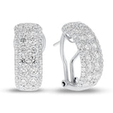 Illusion Set Diamond Omega Back Earrings - R&R Jewelers 