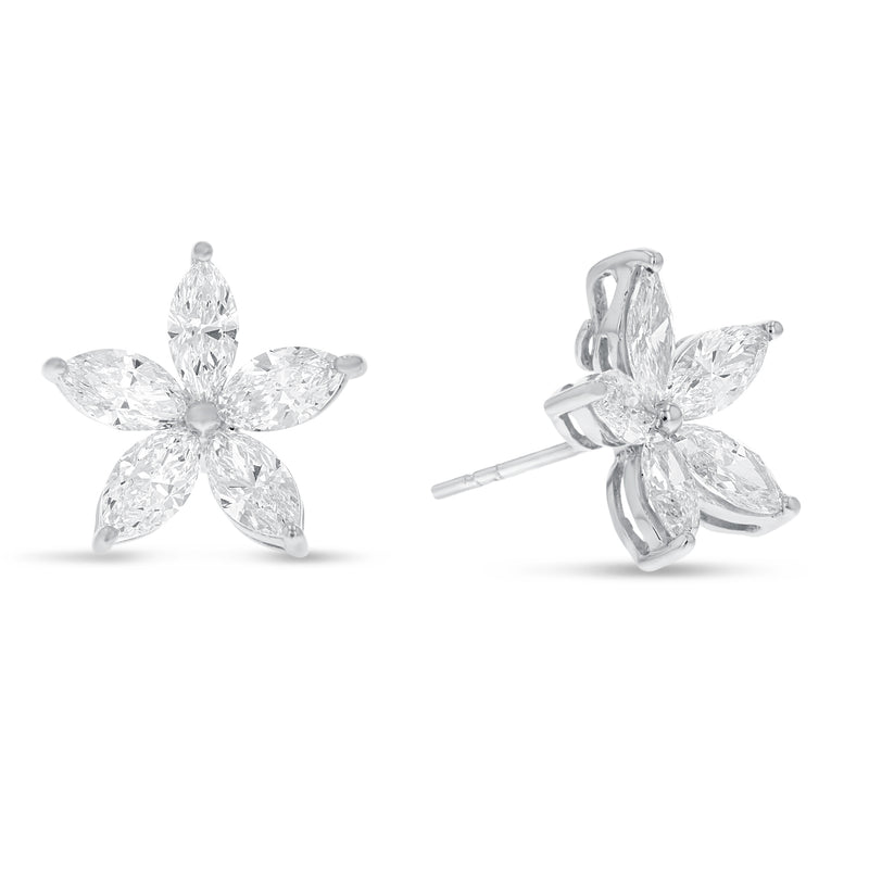 Marquise Star Stud Earrings - R&R Jewelers 