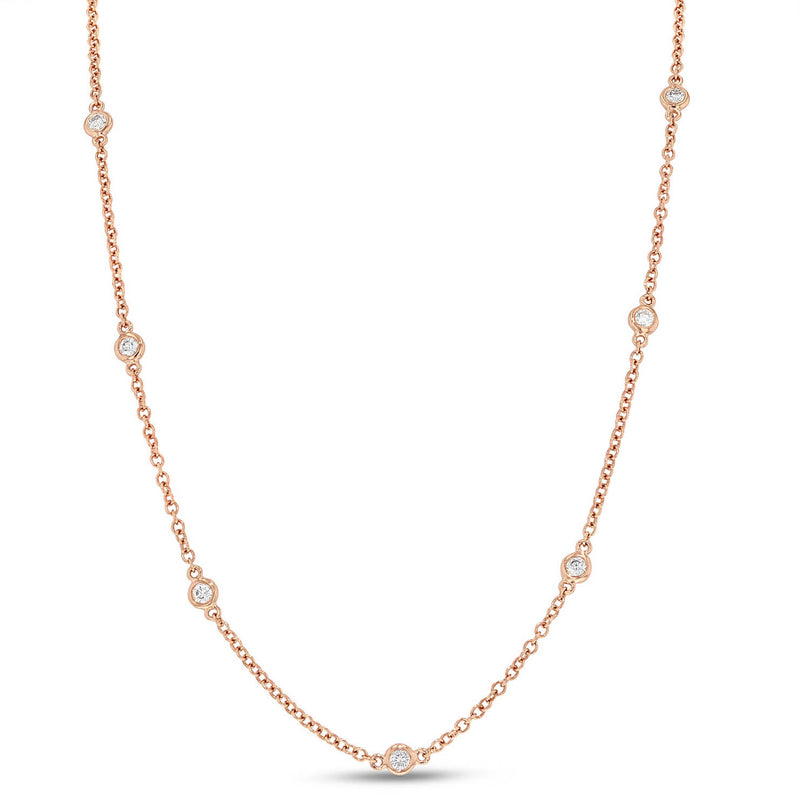 Diamond Station Necklace, 0.52 Carats - R&R Jewelers 