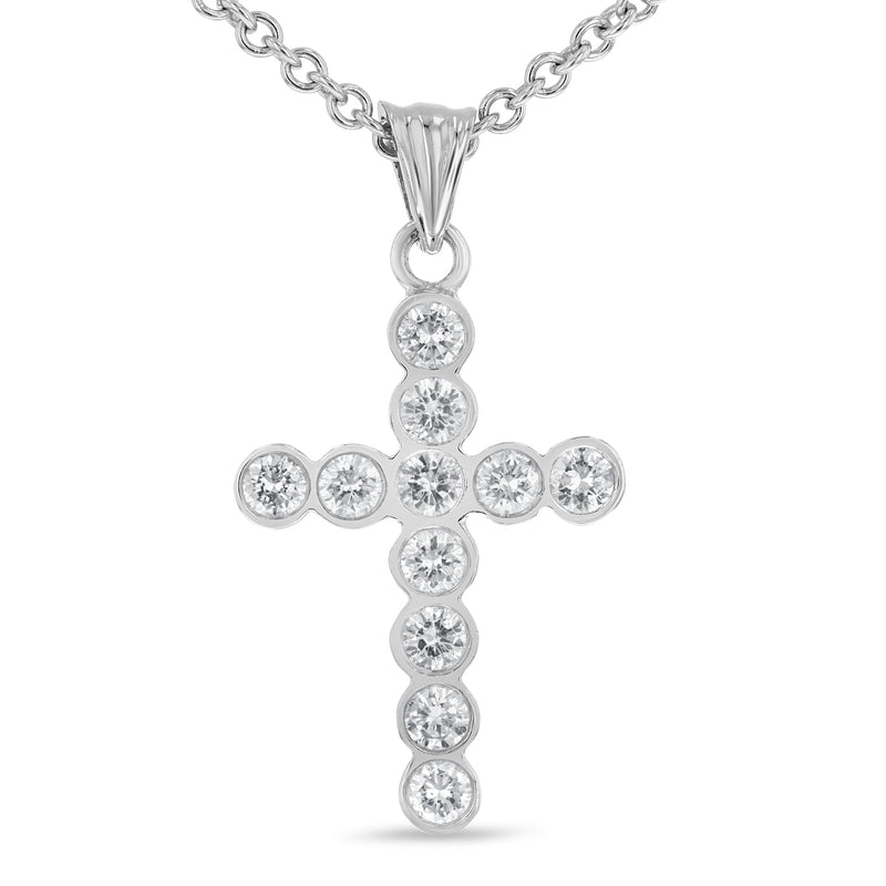 Bezel Set Diamond Cross, 0.96 Carats - R&R Jewelers 