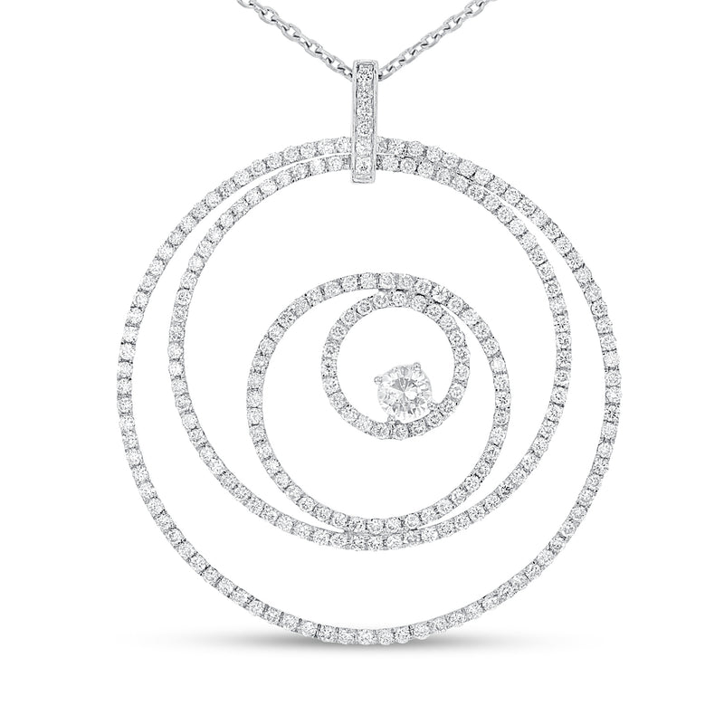 Multi Circle Diamond Pendant - R&R Jewelers 