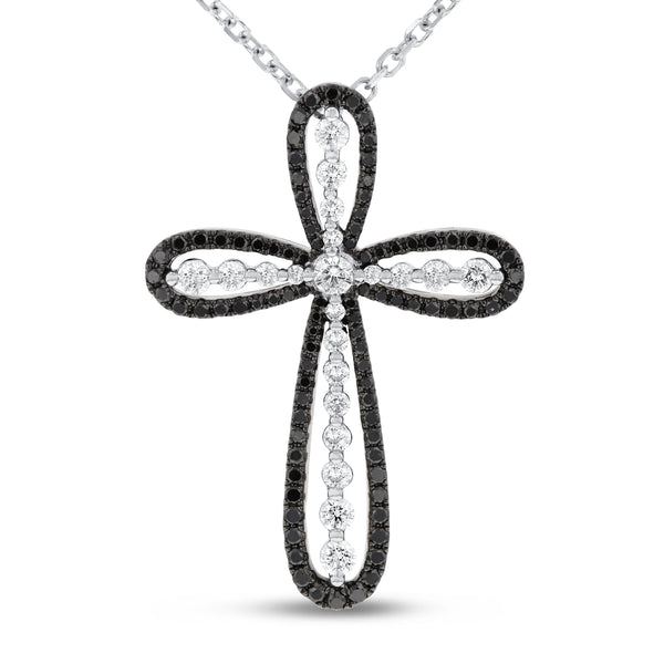 Black Diamond Cross Pendant - R&R Jewelers 